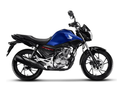 Honda CG 160 Start 2026 azul, um dos modelos da frota da M8